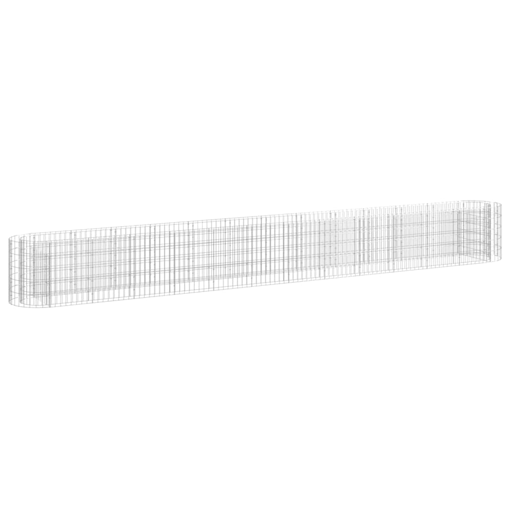 Plantador de Gabion Vidaxl elevado 470x50x50 cm de hierro galvanizado