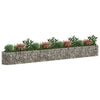 Plantador de Gabion Vidaxl elevado 470x50x50 cm de hierro galvanizado
