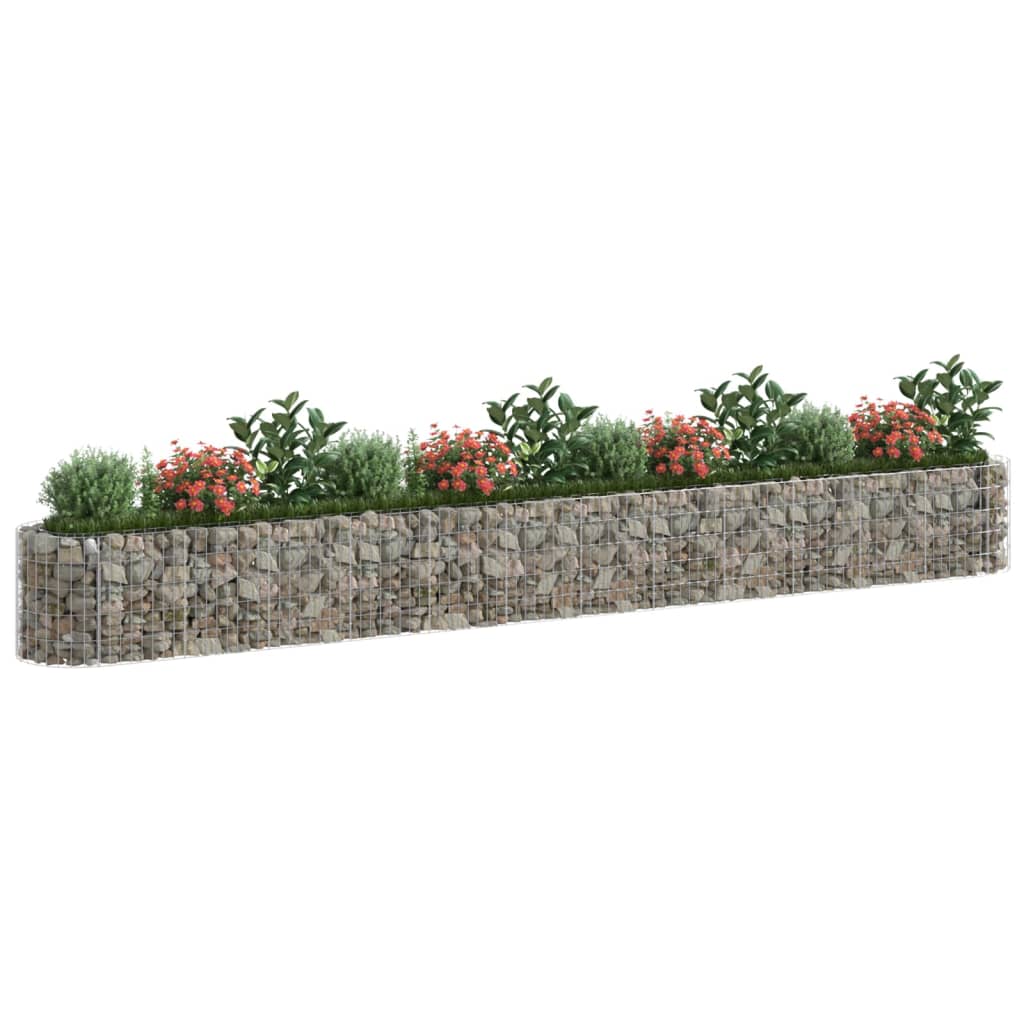 Plantador de Gabion Vidaxl elevado 470x50x50 cm de hierro galvanizado