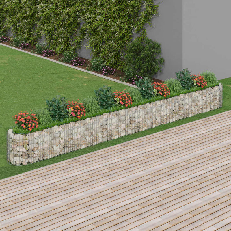 Plantador de Gabion Vidaxl elevado 540x50x50 cm de hierro galvanizado