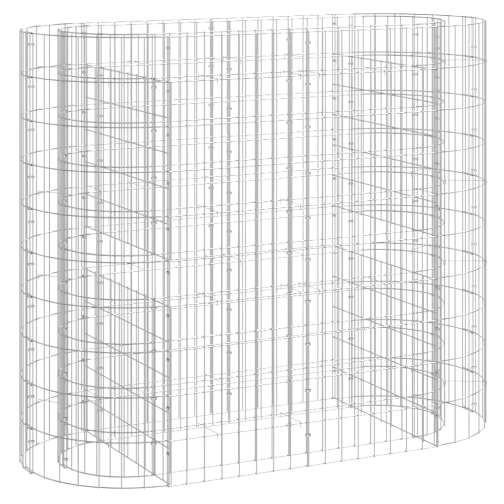 Plantador de Gabion Vidaxl elevado 120x50x100 cm de hierro galvanizado