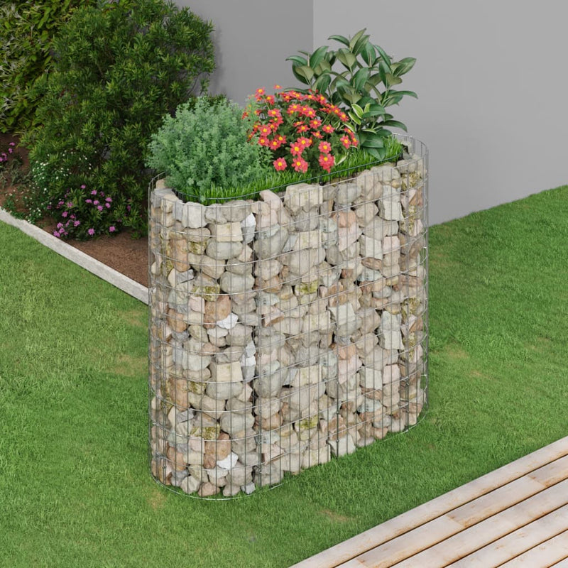 Plantador de Gabion Vidaxl elevado 120x50x100 cm de hierro galvanizado