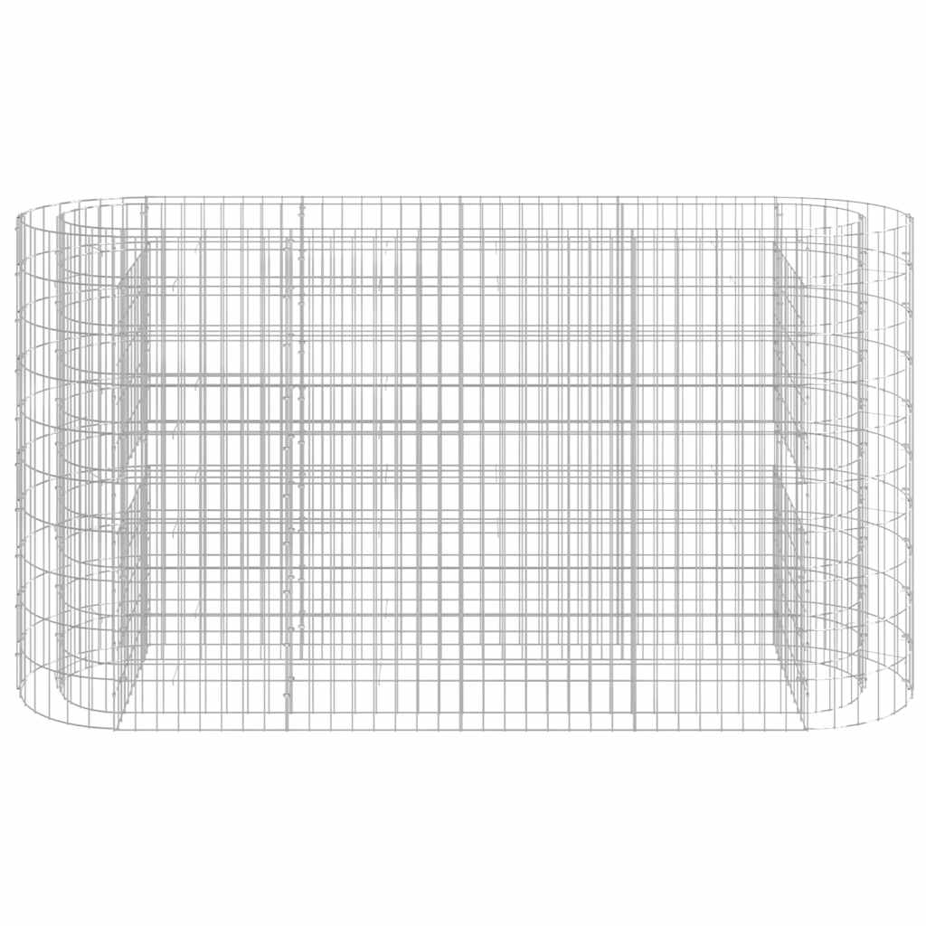 Plantador de Gabion Vidaxl elevado 190x50x100 cm de hierro galvanizado