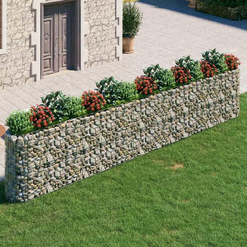 Plantador de Gabion Vidaxl elevado 540x50x100 cm de hierro galvanizado