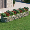 Plantador de gabión Vidaxl insentado 400x100x50 cm de hierro galvanizado