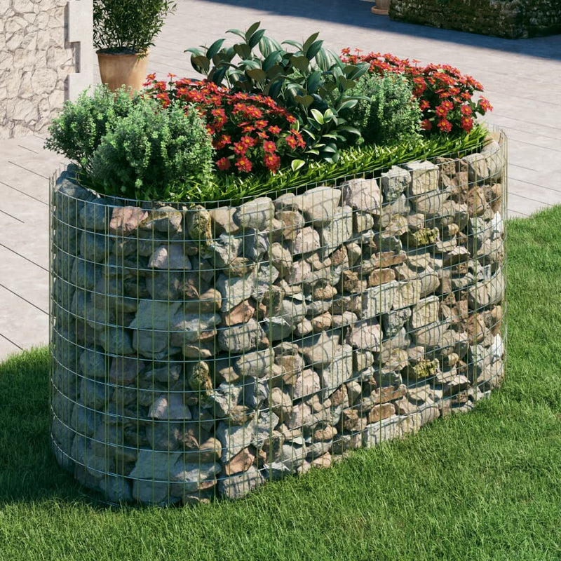 Vidaxl Gabion Planter aumentó 200x100x100 cm de hierro galvanizado