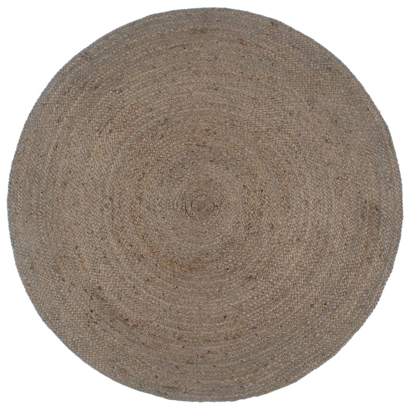 Vidaxl vloerkleed handgemaakt rond 240 cm jute grijs