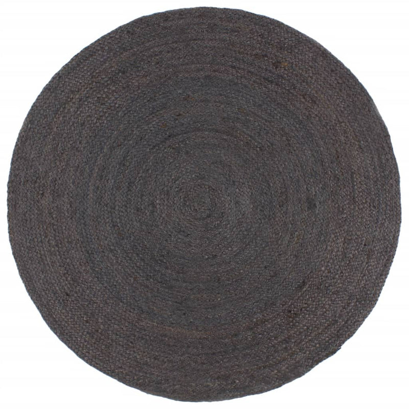 Alfombra Vidaxl hecha a mano alrededor de 210 cm de yute gris oscuro