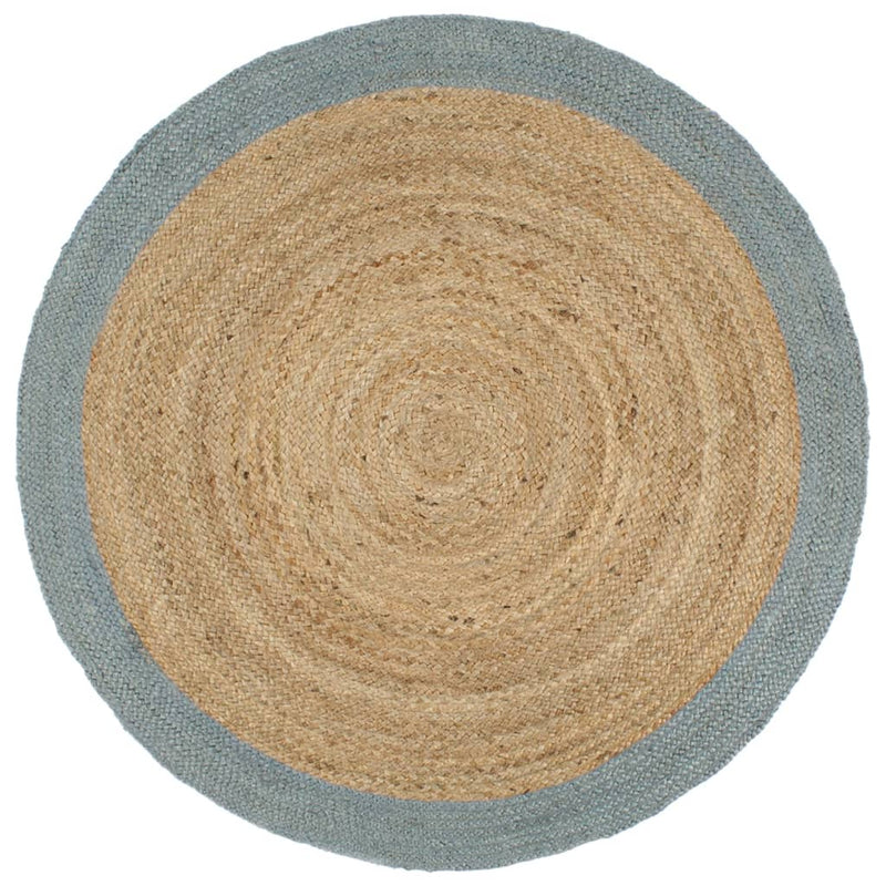 Vidaxl tappeto fatto a mano con bordo verde oliva 210 cm iuta