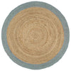 Alfombra Vidaxl hecha a mano con oliva -green borde de 240 cm de yute