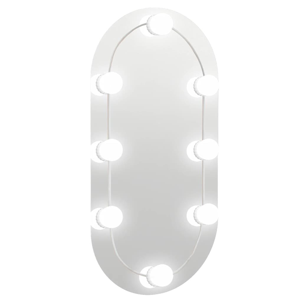 Specchio Vidaxl con illuminazione a LED ovale da 60x30 cm