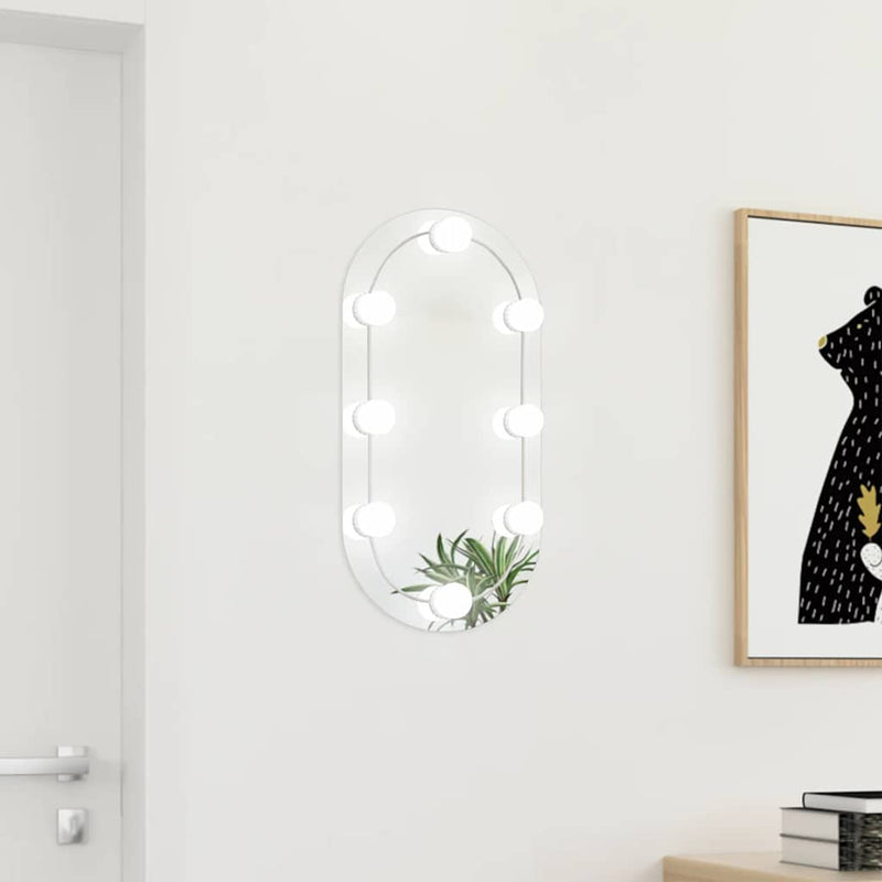Specchio Vidaxl con illuminazione a LED ovale da 60x30 cm