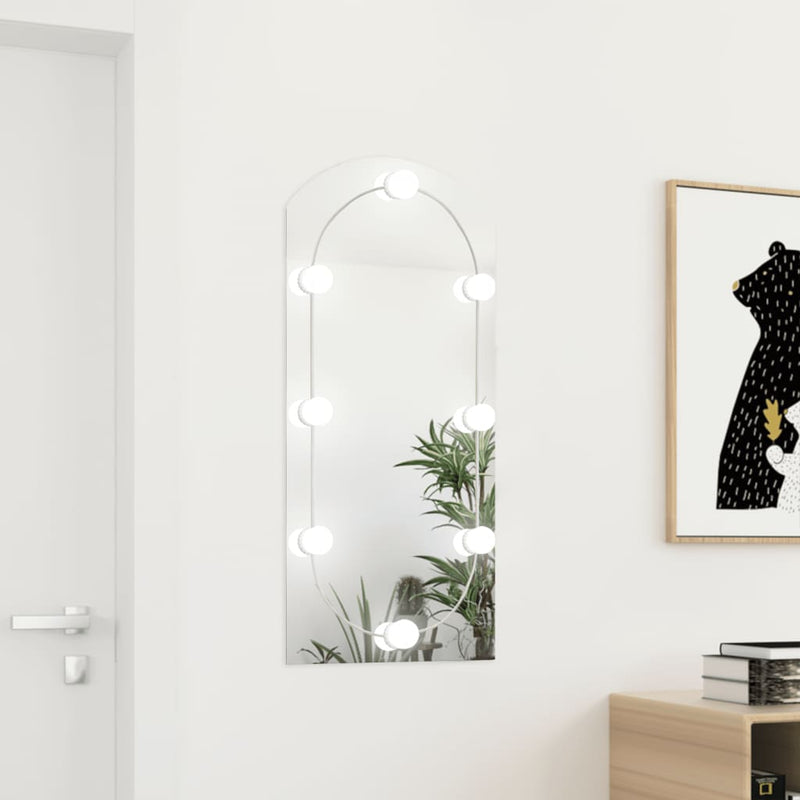Specchio Vidaxl con arco di illuminazione a LED 90x45 cm vetro