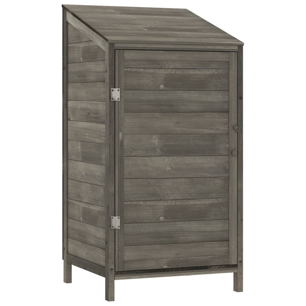 Vidaxl Garden Shed 55x52x112 cm de pino sólido -madera con antracita