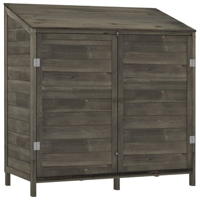 Vidaxl Garden Shed 102x52x112 cm de pino sólido -madera con antracita