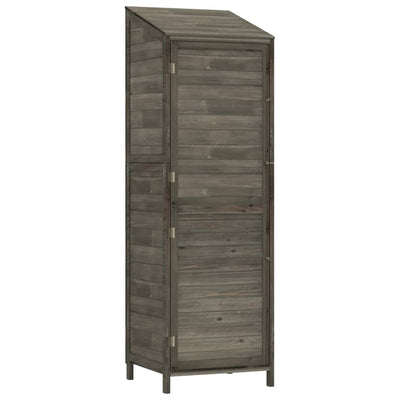 Vidaxl Garden Shed 55x52x174.5 cm de pino sólido -madera con antracita