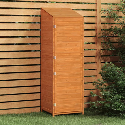 Vidaxl Garden Shed 55x52x174.5 cm de pino sólido marrón
