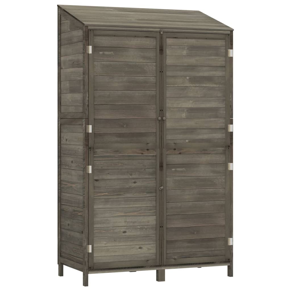 Vidaxl Garden Shed 102x52x174.5 cm de pino sólido -madera con antracita