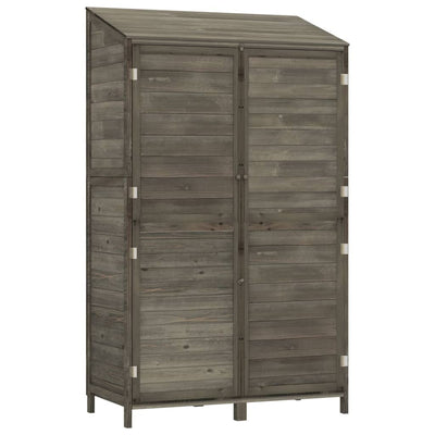 Vidaxl Garden Shed 102x52x174.5 cm de pino sólido -madera con antracita
