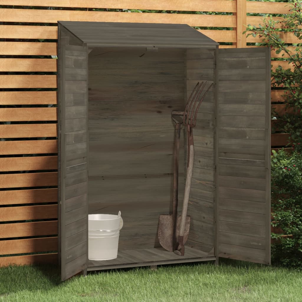 Vidaxl Garden Shed 102x52x174.5 cm de pino sólido -madera con antracita