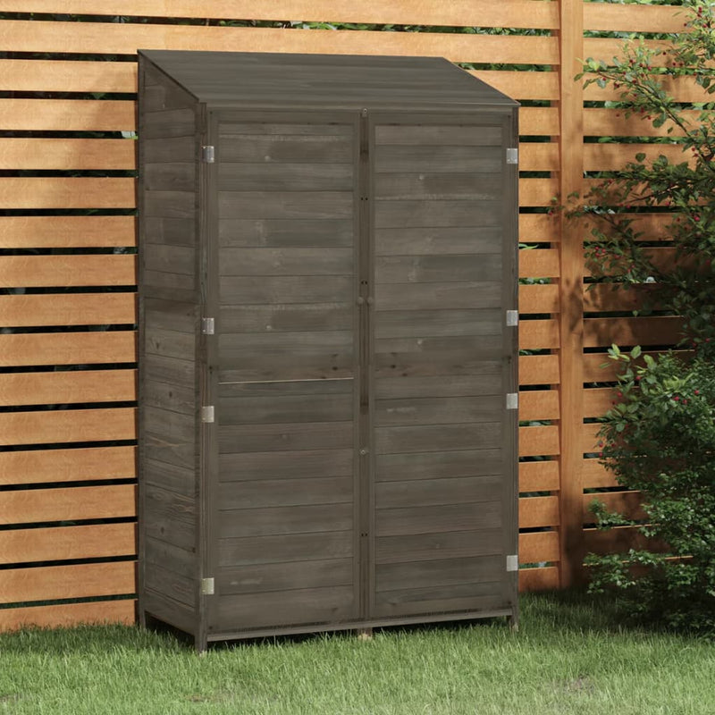 Vidaxl Garden Shed 102x52x174.5 cm de pino sólido -madera con antracita