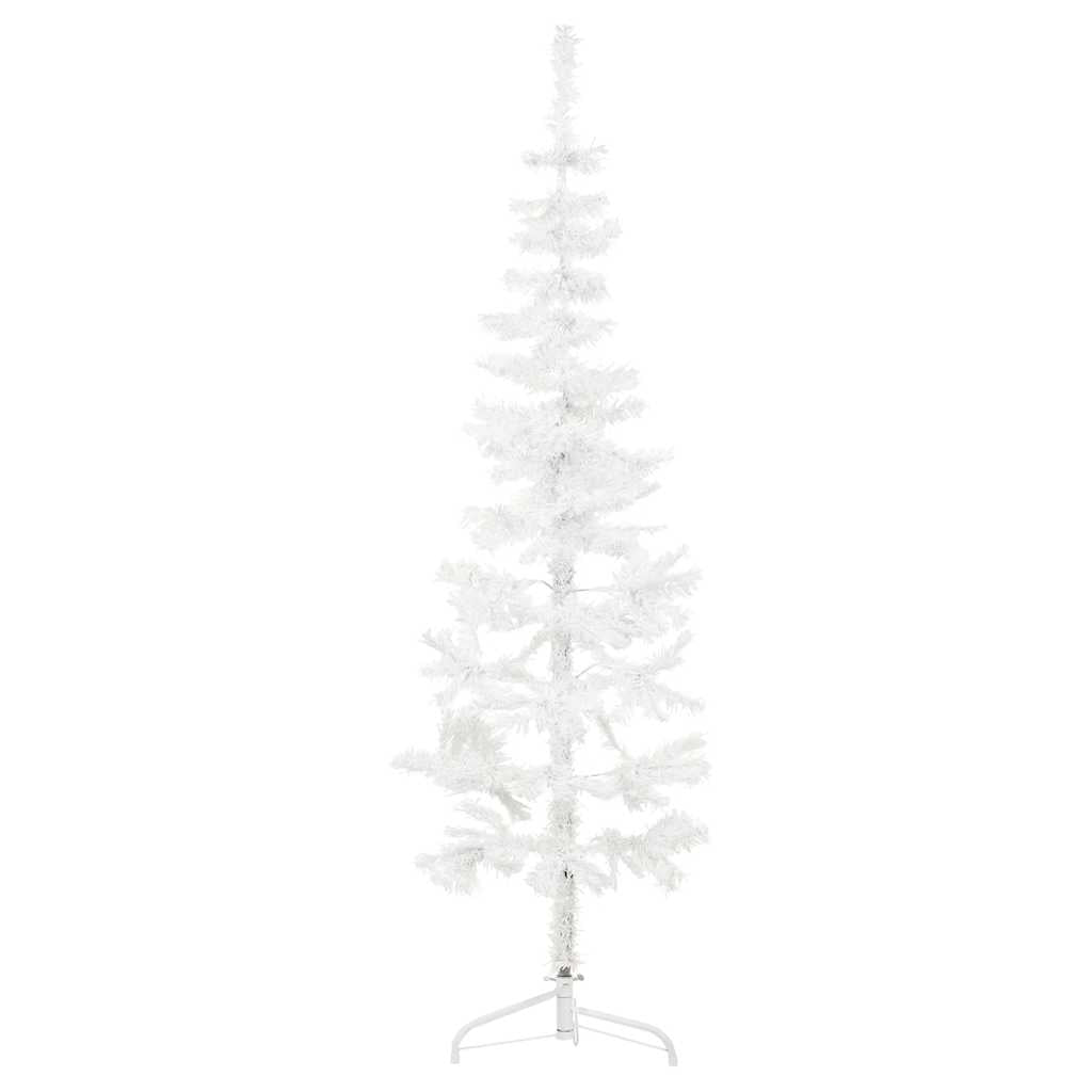 Vidaxl Kunstkerstboom Half con White estrecho de 150 cm estándar