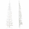 Vidaxl Kunstkerstboom Half con blanco estrecho de 240 cm estándar de 240 cm de blanco