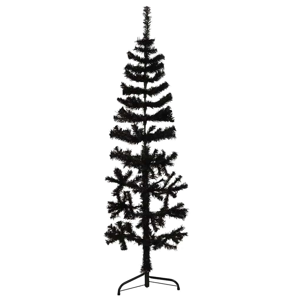 Vidaxl Kunstkerstboom metà con nero stretto standard 120 cm nero