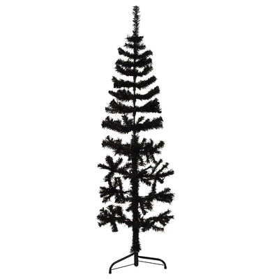 Vidaxl Kunstkerstboom metà con nero stretto standard 120 cm nero