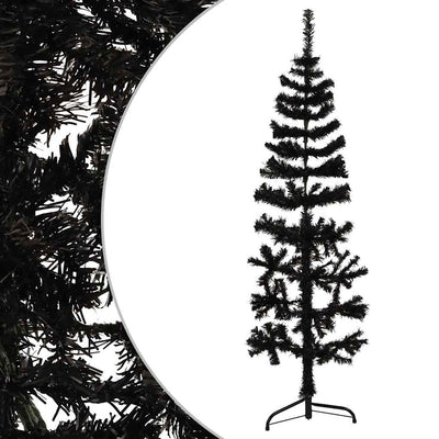 Vidaxl Kunstkerstboom metà con nero stretto standard 120 cm nero