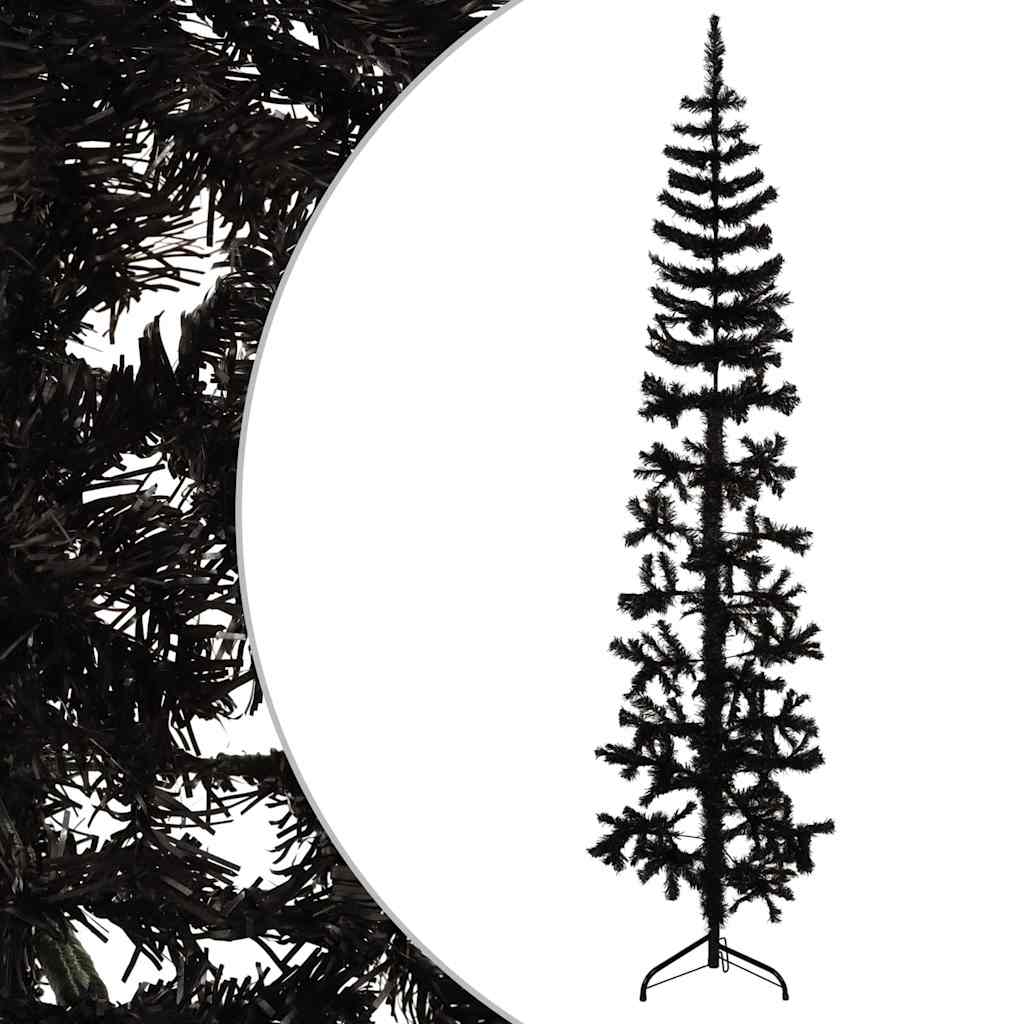 Vidaxl Kunstkerstboom metà con nero stretto standard 240 cm nero