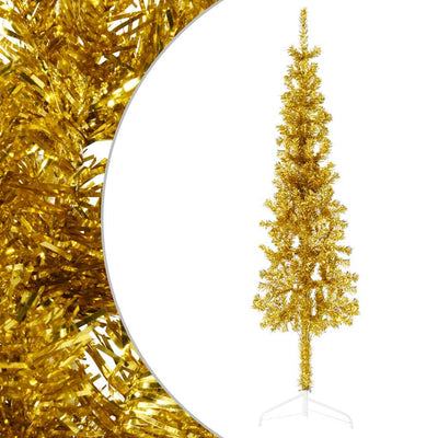 Vidaxl Kunstkerstboom metà con color oro a 120 cm stretto standard
