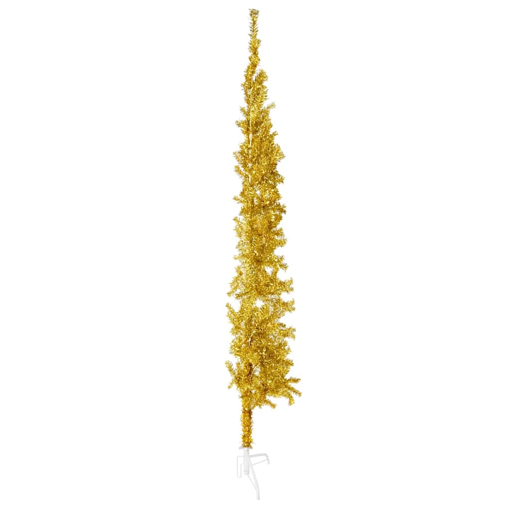 Vidaxl Kunstkerstboom metà con color oro stretto standard 210 cm