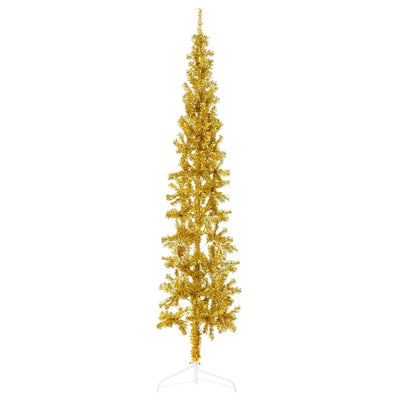 Vidaxl Kunstkerstboom metà con color oro stretto standard 240 cm