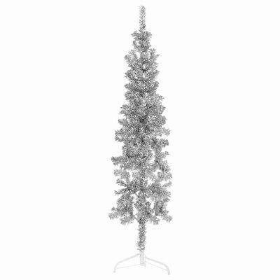Vidaxl Kunstkerstboom Half con color de plata estándar de 150 cm de 150 cm