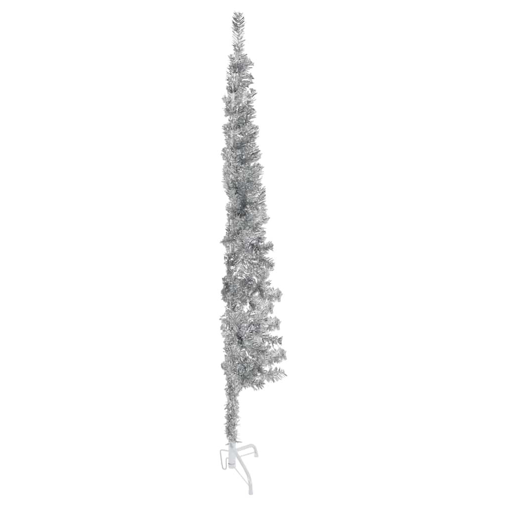 Vidaxl KunstkerstBoom metà con argento stretto standard da 150 cm di colore argento