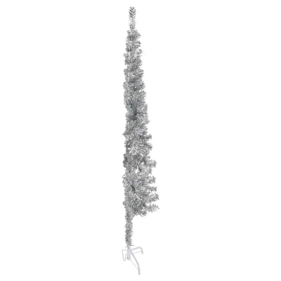 Vidaxl Kunstkerstboom Half con color de plata estándar de 150 cm de 150 cm