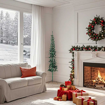Vidaxl Kunstkerstboom Half con verde estándar de 150 cm de 150 cm
