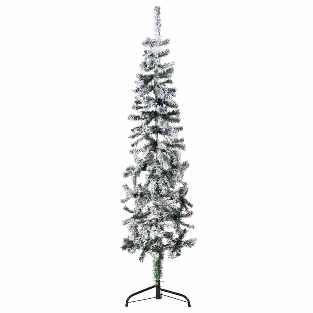 Vidaxl Kunstkerstboom metà con neve stretta 150 cm