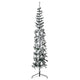 Vidaxl Kunstkerstboom metà con neve stretta 180 cm