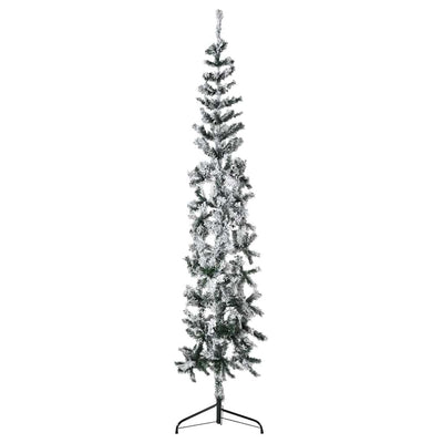 Vidaxl Kunstkerstboom metà con neve stretta 180 cm