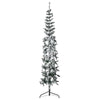 Vidaxl kunstkerstboom half met sneeuw smal 210 cm