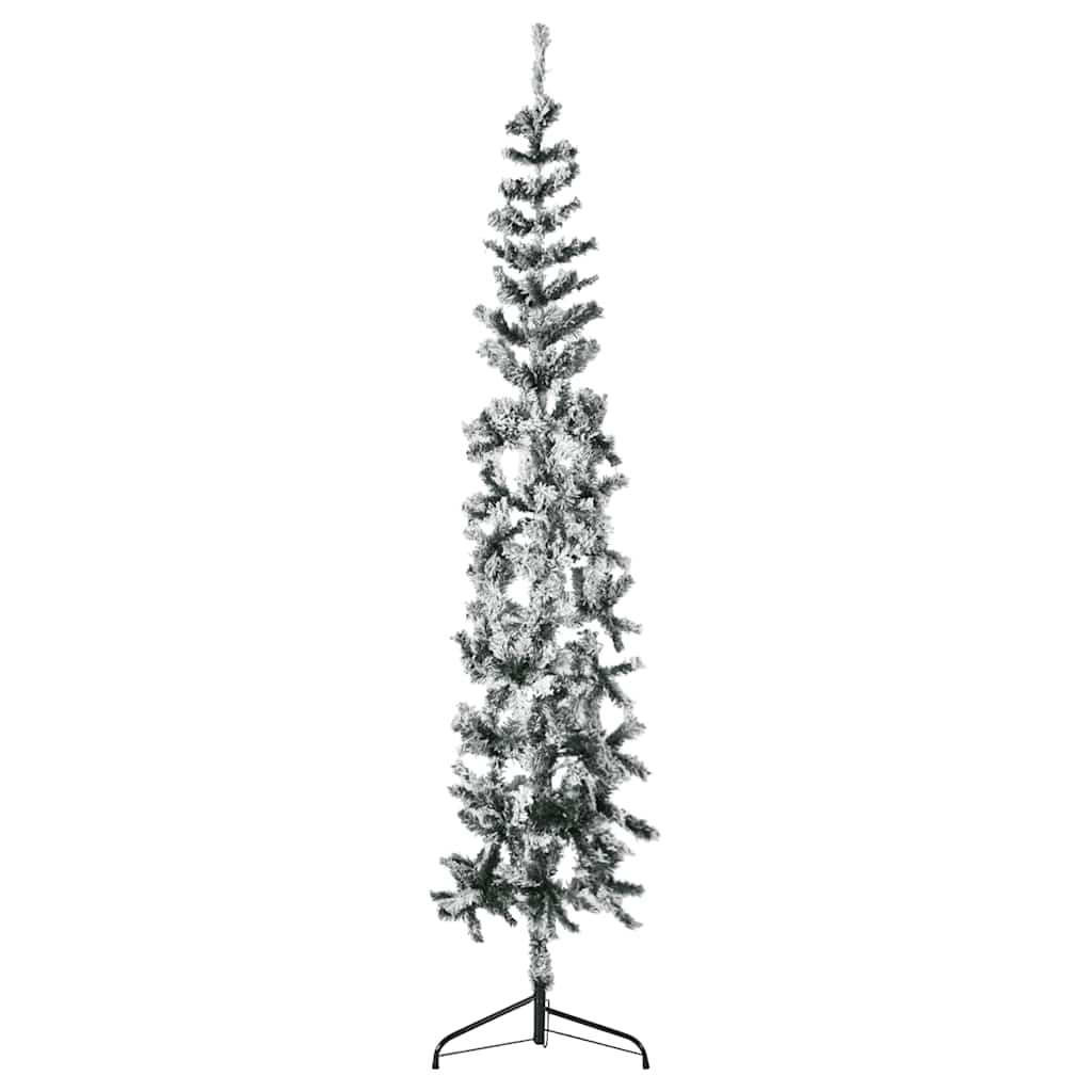Vidaxl Kunstkerstboom metà con neve stretta 240 cm