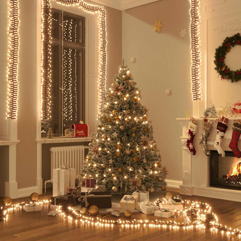 Vidaxl Light Garland Cluster con 400 LED Bianco caldo 7,4 M PVC