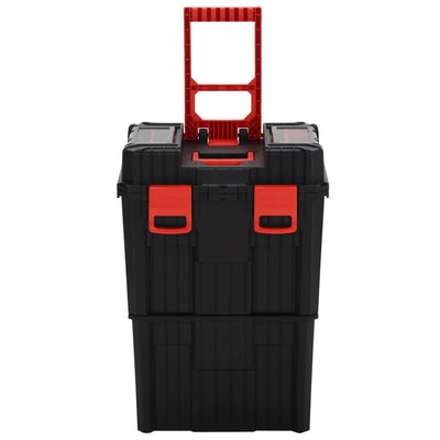 Vidaxl Tool Trolley polipropeno negro y rojo