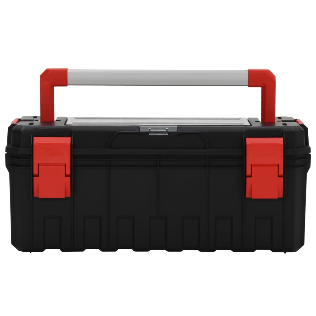 Vidaxl Toolbox 65x28x31.5 cm nero e rosso