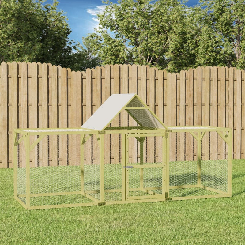 Vidaxl Chicken Coop 300x100x150 cm Pino sólido impregnado