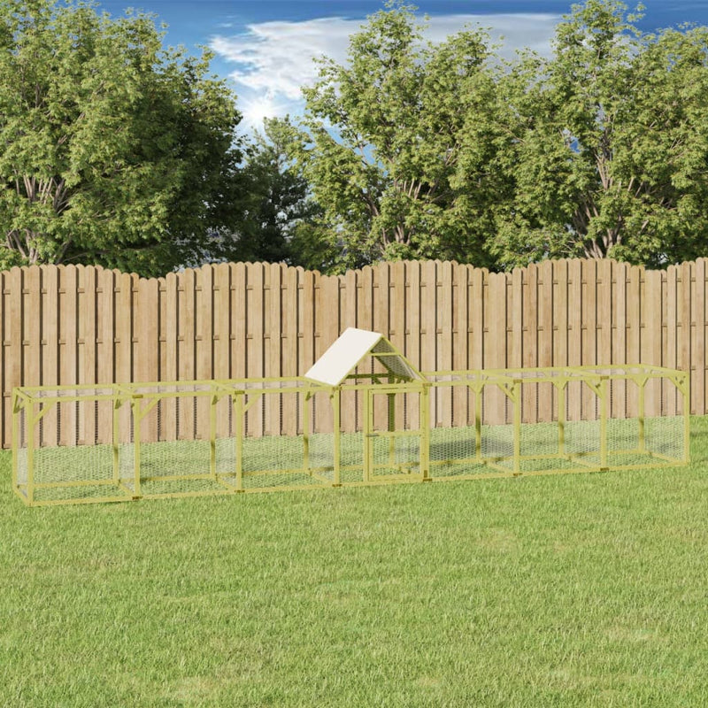 Vidaxl Chicken Coop 700x100x150 cm Pinna solida impregnata