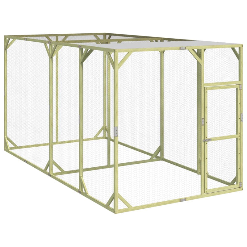Vidaxl Chicken Coop 200x400x200 cm Pino sólido impregnado