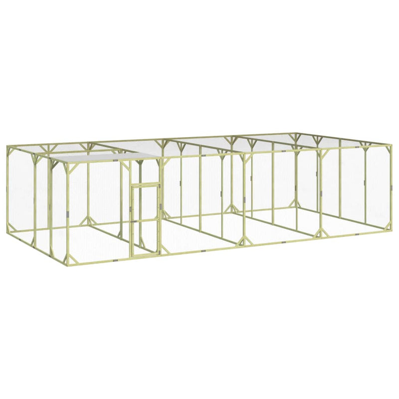 Vidaxl Chicken Coop 800x400x200 cm Pino sólido impregnado